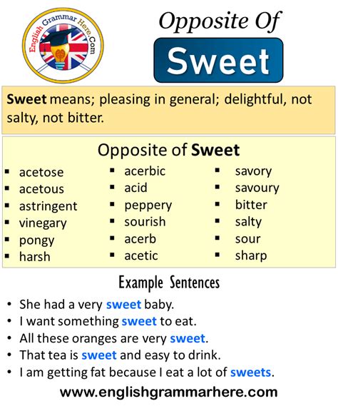 sweetly antonyms|opposites of sweet.